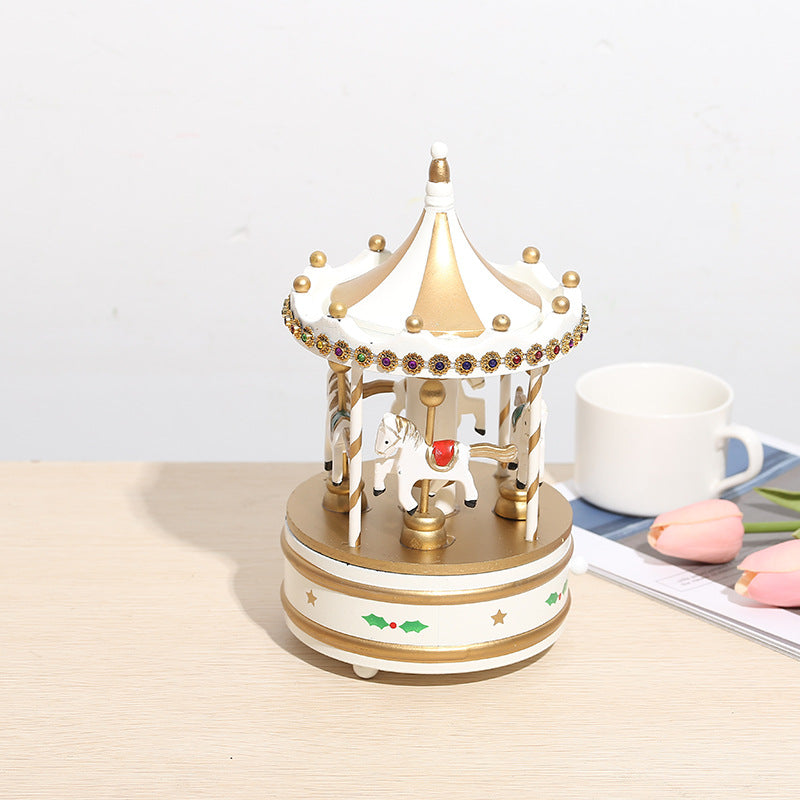 Creative Carousel, Christmas Wooden Music Box - Image 2