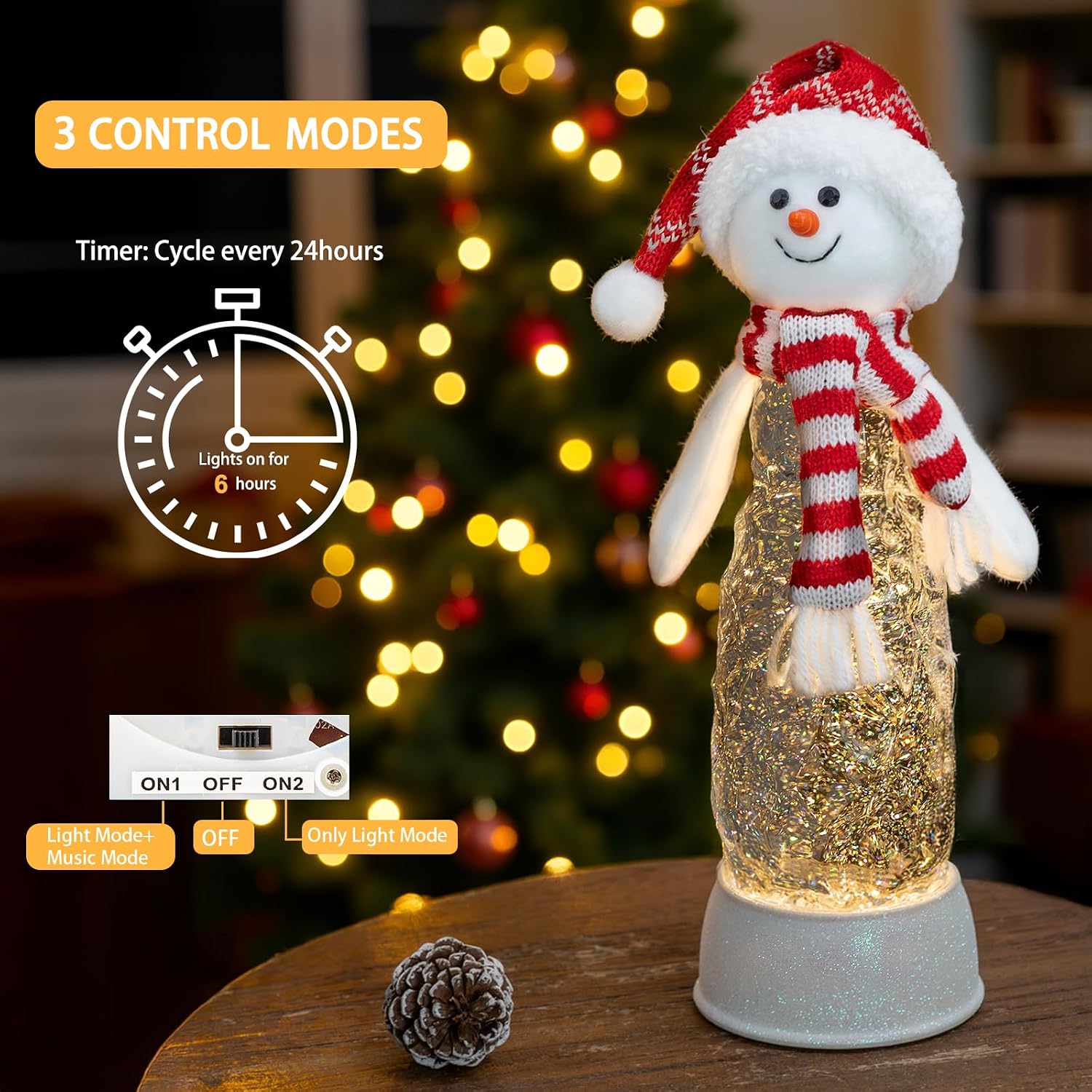 Snowman Water Lantern - Image 3